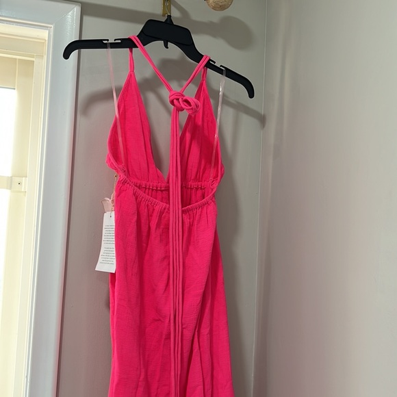 Sundress Sybille Dress in Cotton Gauze Fuchsia - Picture 8 of 9